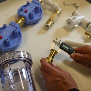 Water treatment parts being prepared